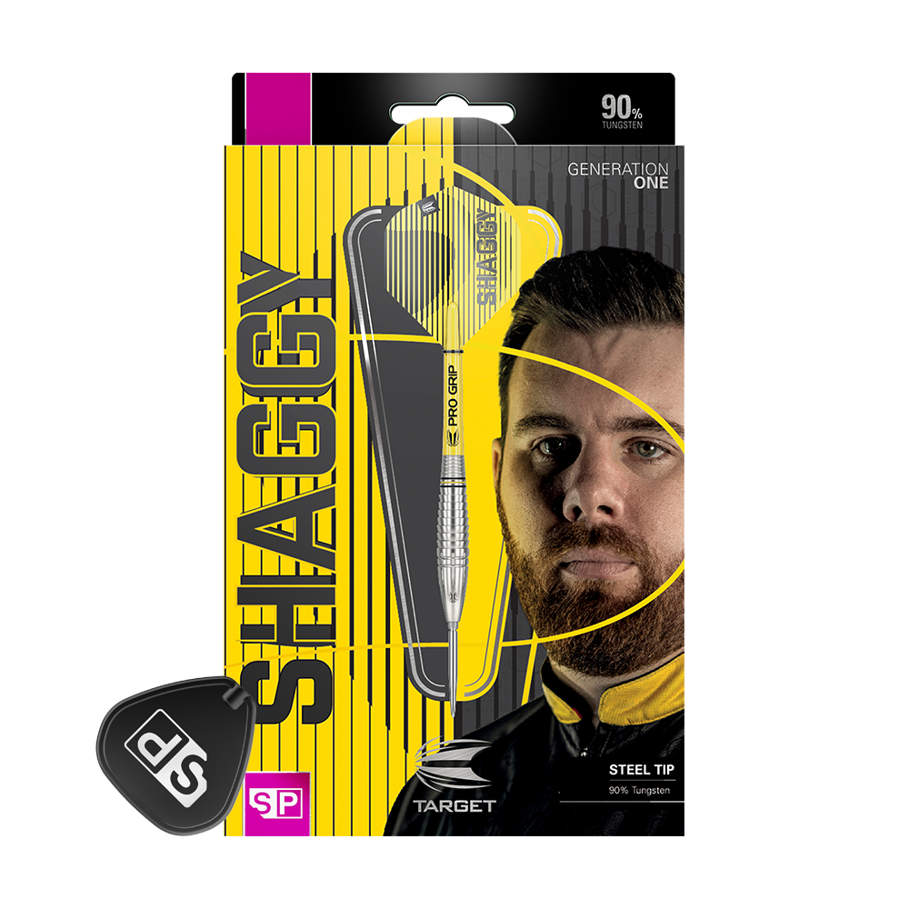 190222_Target_Scott_Williams_GEN1_Swiss_Point_Steeldarts_3 Die Abbildung zeigt die Produktverpackung der "Target Scott Williams GEN1 Swiss Point Steeldarts". Auf der Verpackung sind der Dartpfeil, das Logo sowie das Porträt eines Mannes zu sehen.