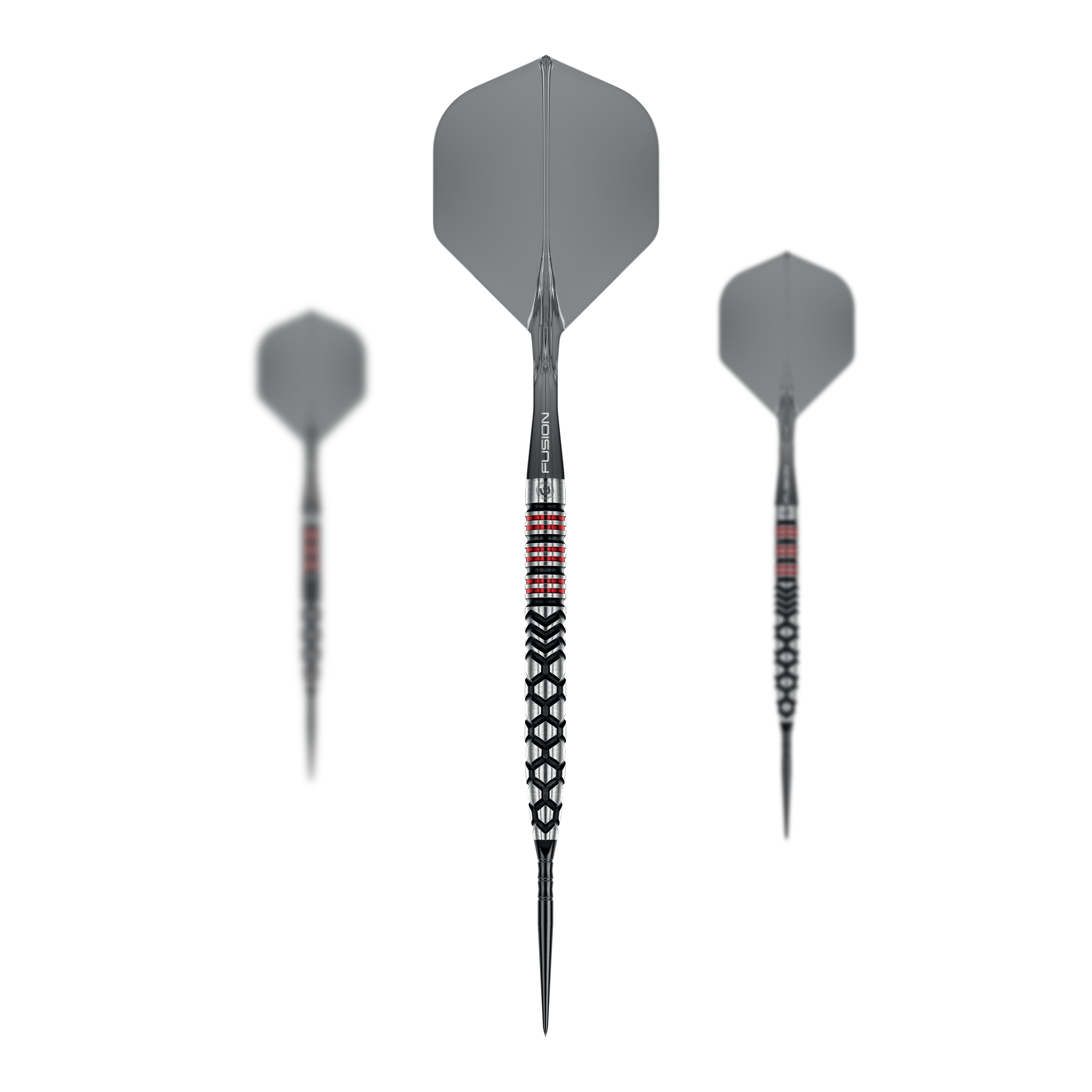 Winmau Fornax Tapered Switch Point Steel Darts Zu sehen ist ein Set der Winmau Fornax Tapered Switch Point Steeldarts. Das Set enthält mehrere Darts in gleichem Design.