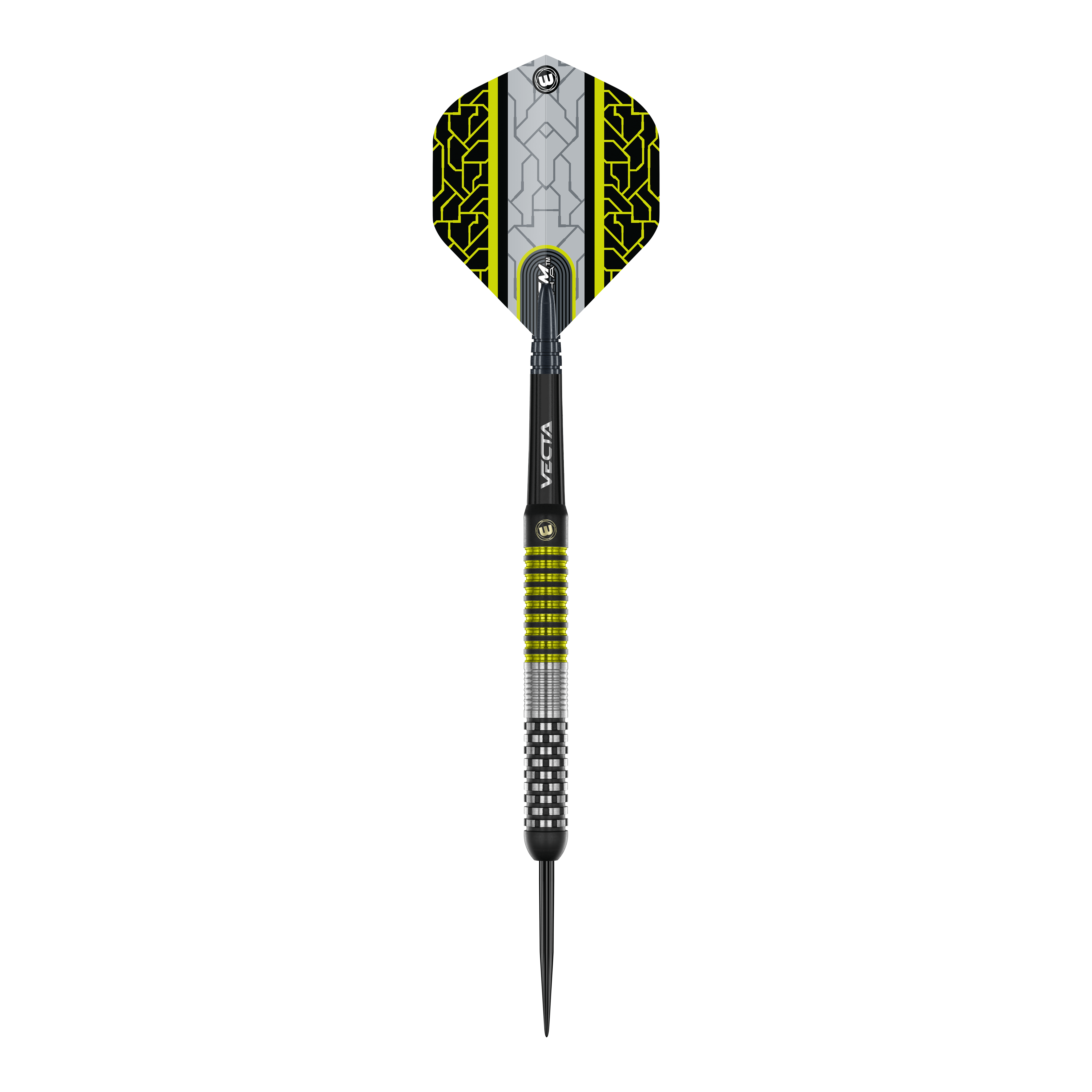 Winmau Team 360 Cori Wiltshire Steel Darts - 24g Das Produkt zeigt die Winmau Team 360 Cori Wiltshire Steeldarts mit 24 Gramm Gewicht. Diese Darts sind robust und für anspruchsvolle Spiele geeignet.