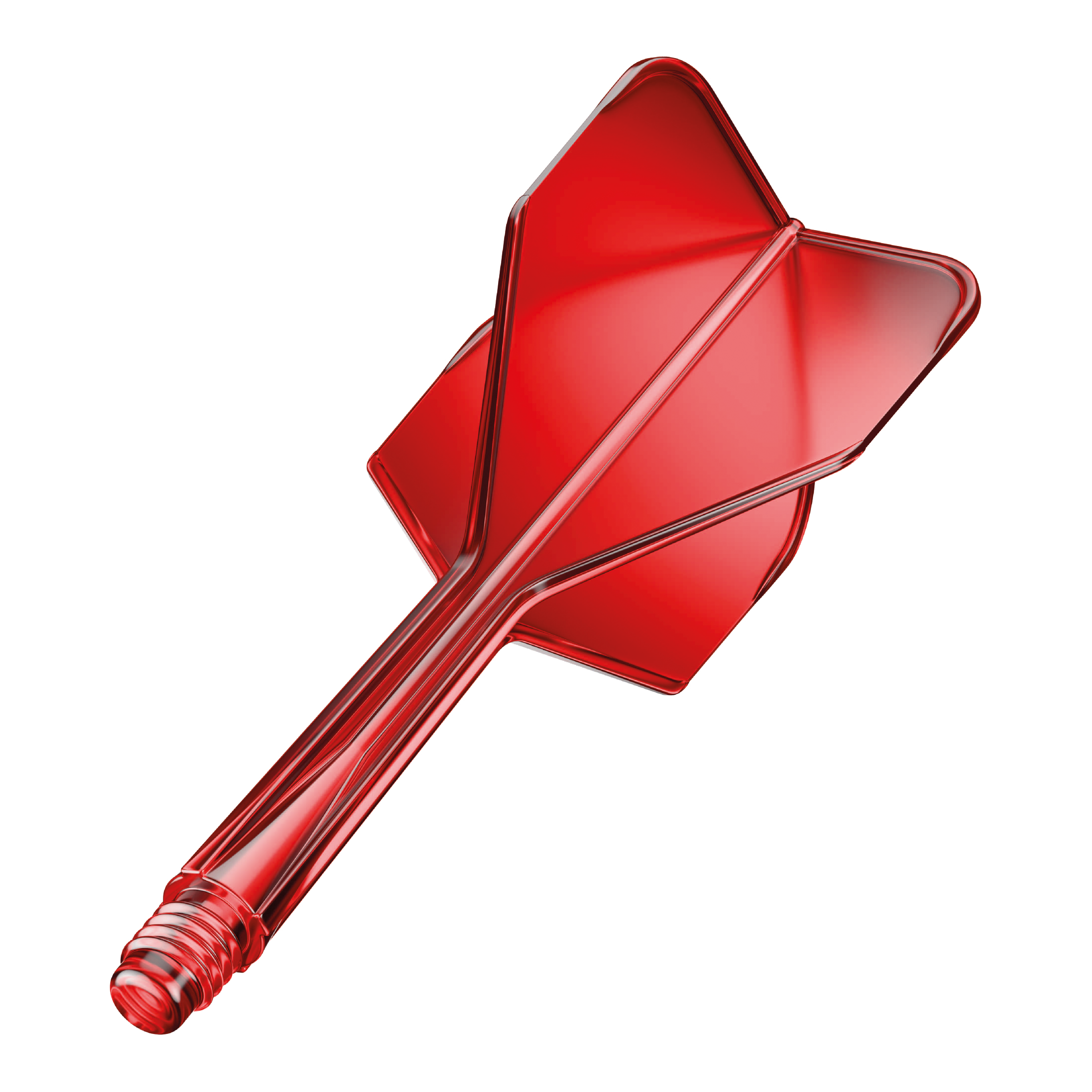 GOAT A1R No6 Flight Shaft System - Red Das Bild zeigt das Produkt "GOAT A1R No6 Flight-Shaft-System" in Rot. Es handelt sich um einen roten Dartflug mit integriertem Schaft.