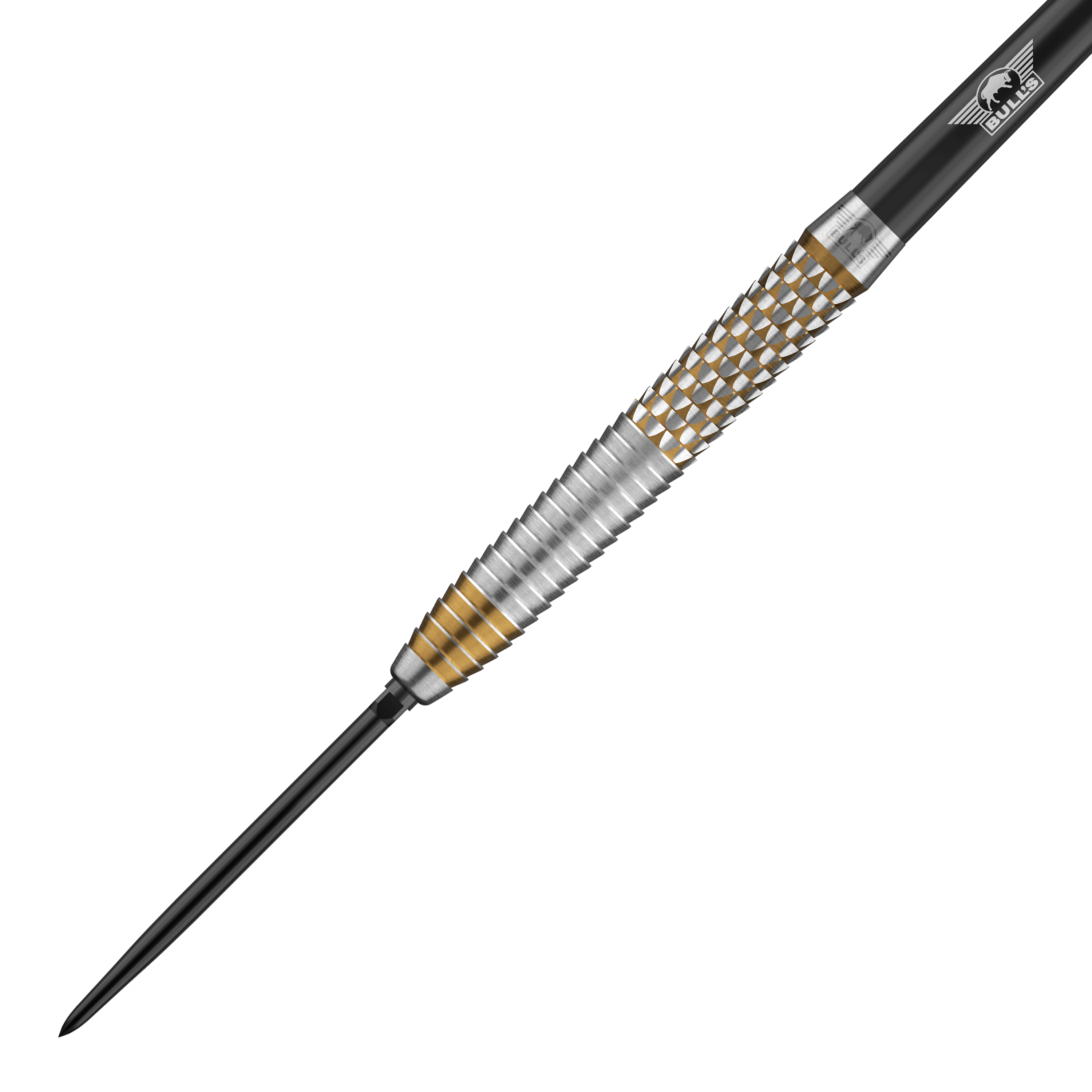 Das Bild zeigt die Bulls NL Vintago Shark Convertible Points Steeldarts. Es handelt sich um ein hochwertiges Dartprodukt mit besonderen Spitzen.