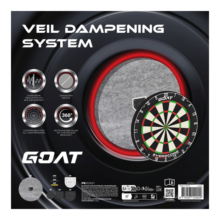 GOAT Silencer Veil Dampening Soundproofing System Hier ist das GOAT Silencer Veil Dampening Schallschutz System abgebildet. Das System hilft, Lärm zu dämpfen.