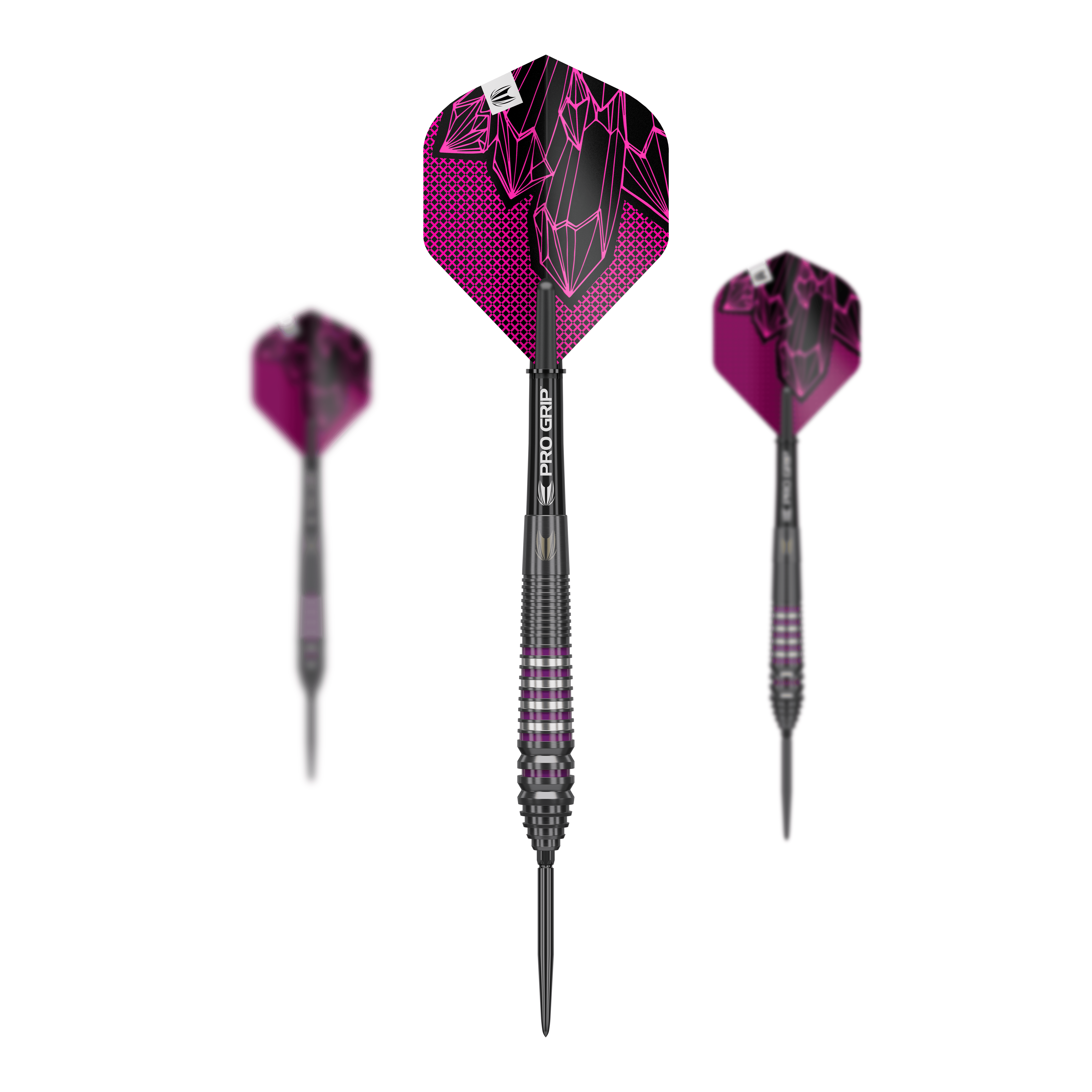 Target Lorraine Winstanley GEN2 Swiss Point Steel Darts - 24g Zu sehen ist das Set der Target Lorraine Winstanley GEN2 Swiss Point Steeldarts - 24g. Es besteht aus mehreren Steeldarts für Dartspieler.