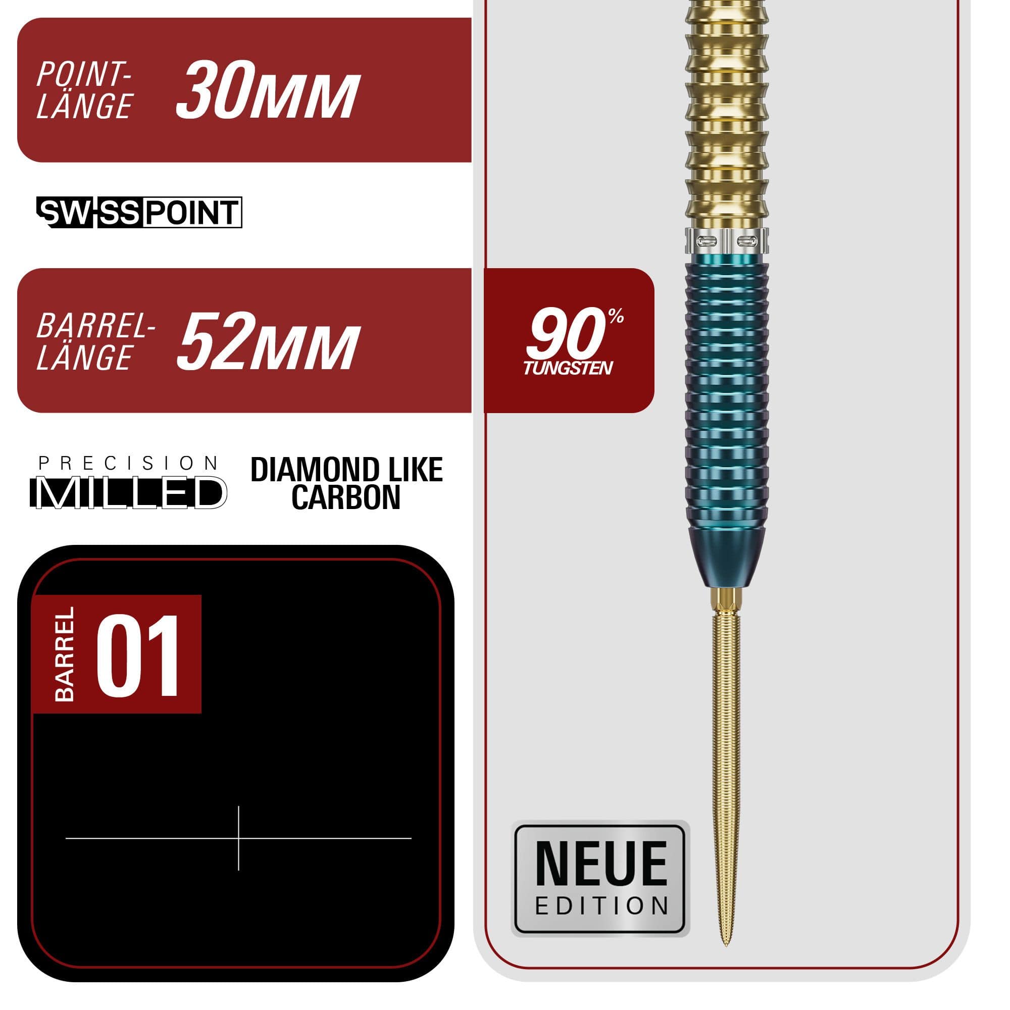 Target Japan Prime Series Zenith GEN 2.5 Swiss Point Steeldarts Gezeigt werden die Target Japan Prime Series Zenith GEN 2.5 Swiss Point Steeldarts. Sie bieten Präzision und ein elegantes Design.