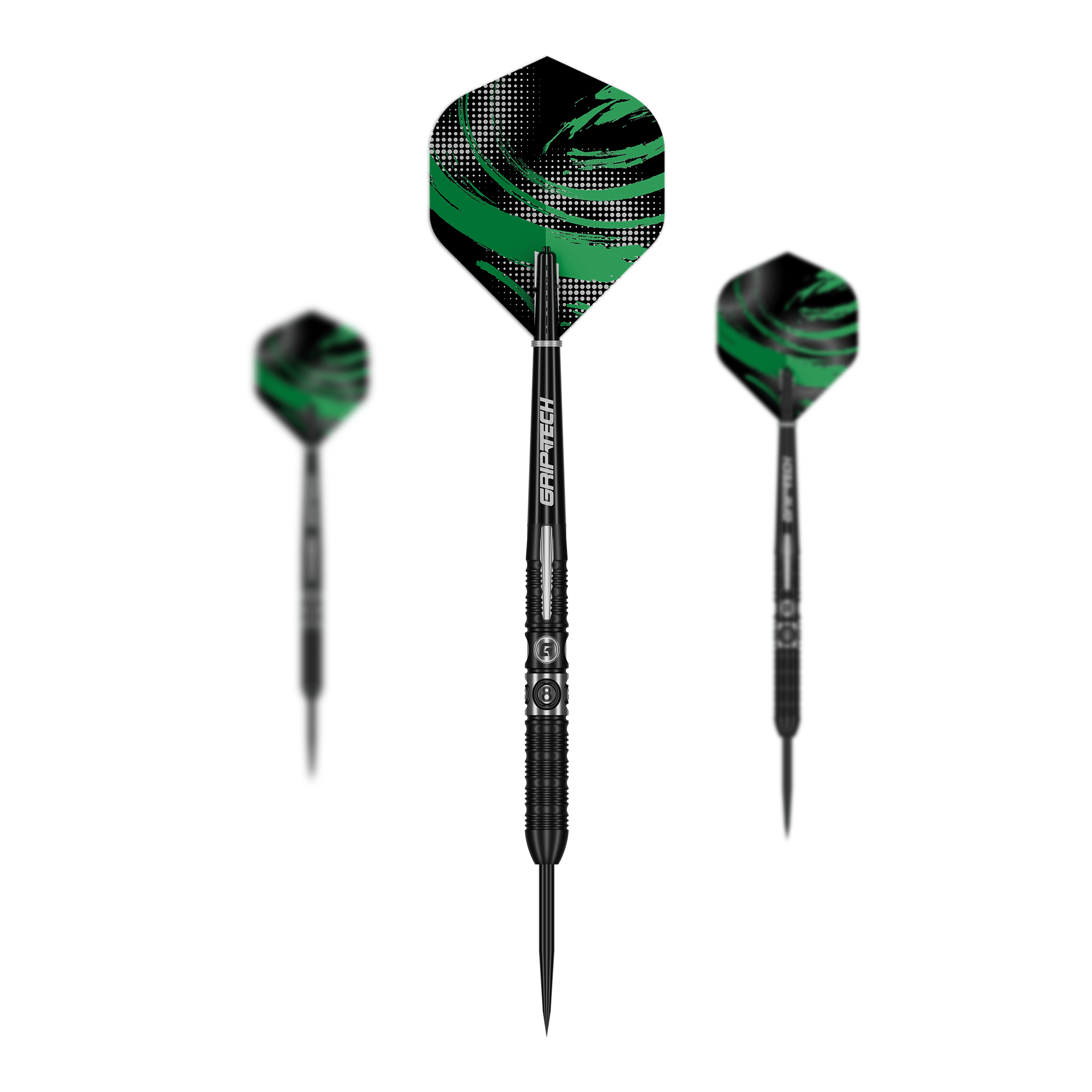 GOAT 8-Ball Steel Darts Dieses Foto zeigt ein Set der GOAT 8Ball Steeldarts. Es sind mehrere Dartpfeile als Set abgebildet.
