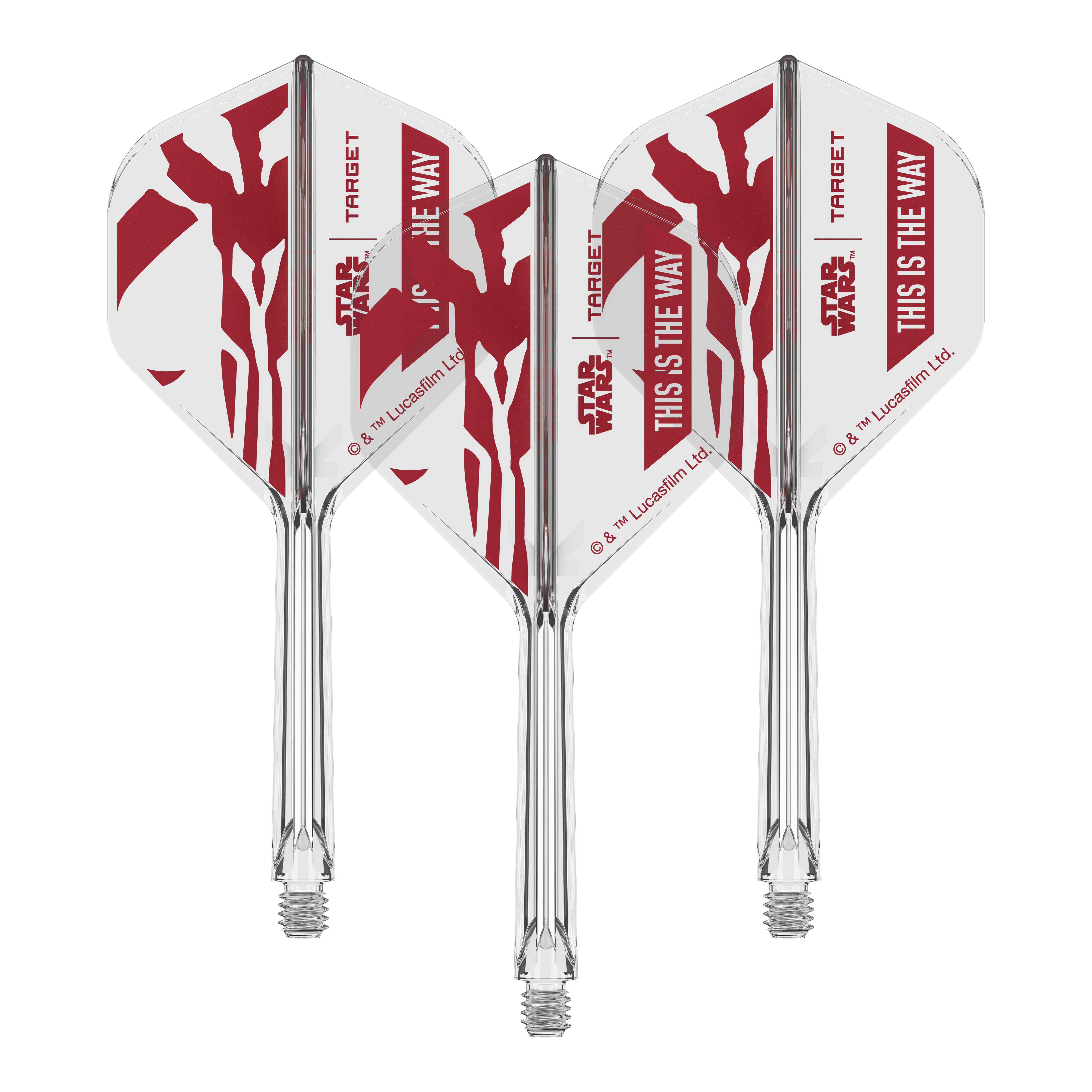Target Star Wars K-Flex Set Mandalorian No2 Standard Flights Bild eines Star Wars K-Flex 'This Is The Way' Produkts. Zu sehen sind Standard Flights mit 33 mm Länge.