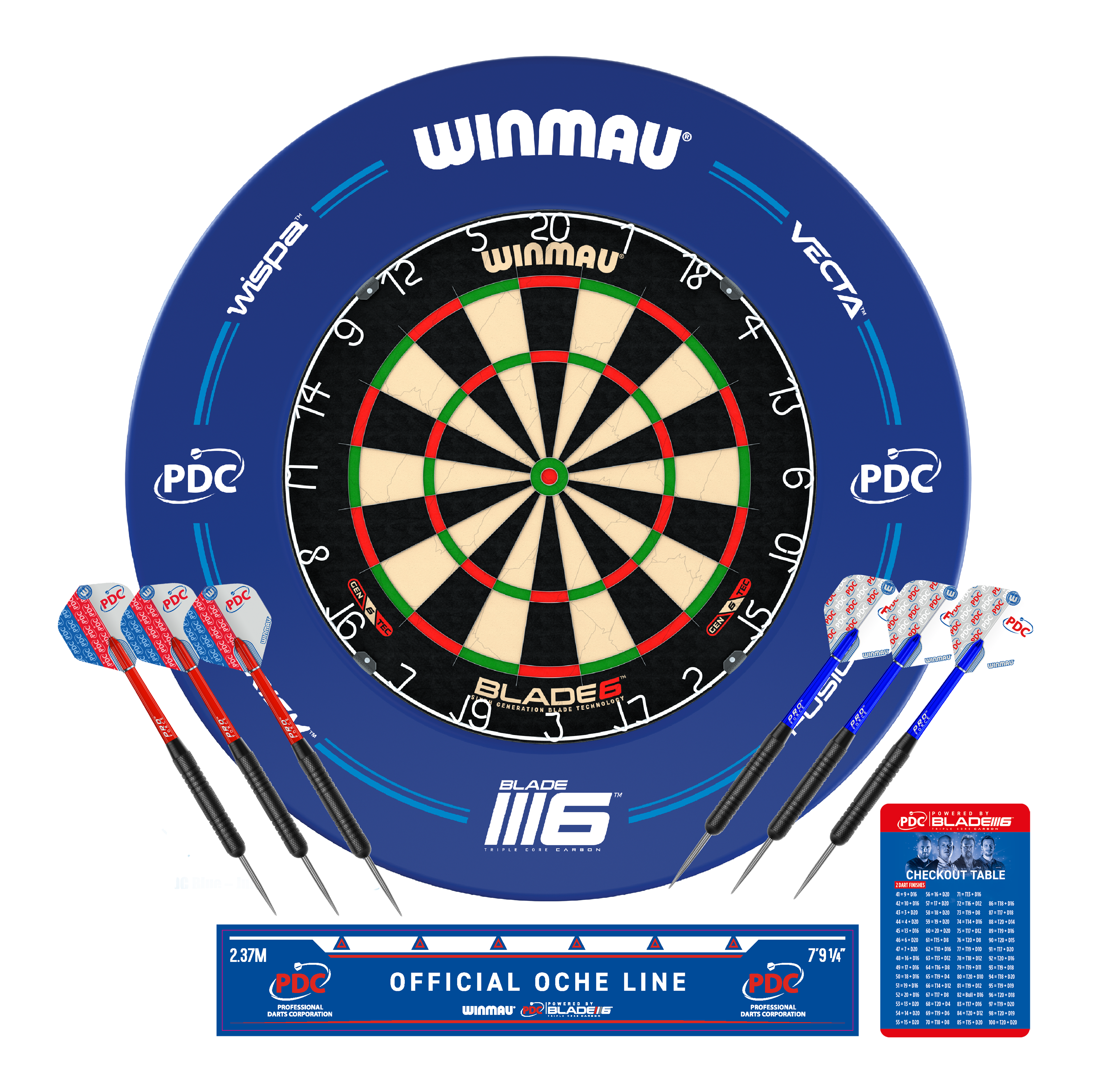 Winmau Blade 6 PDC Surround Set - Blue