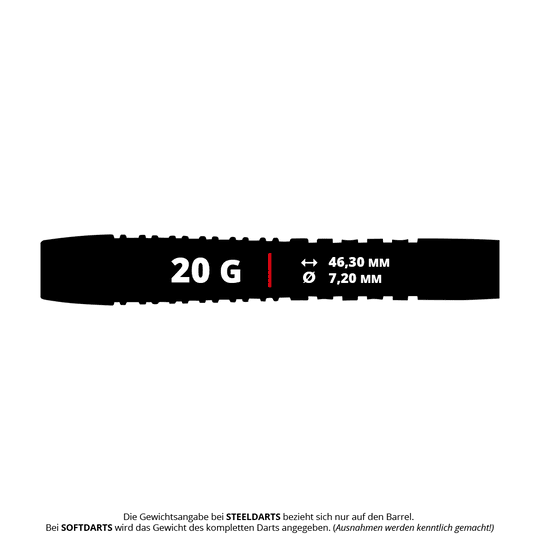 Unicorn Wraith Gary Anderson Phase 6 Soft Darts - 20g Das Bild zeigt die Unicorn Wraith Gary Anderson Phase 6 Softdarts - 20g. Diese Softdarts eignen sich für E-Dartscheiben und gewährleisten ein gutes Spielgefühl.