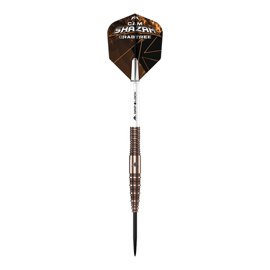 Mission Cam Crabtree V2 95% Tungsten Steel Darts Mission Cam Crabtree V2 Steeldarts in Einzelansicht sind auf diesem Bild zu sehen. Es zeigt den Dart aus einer anderen Perspektive.