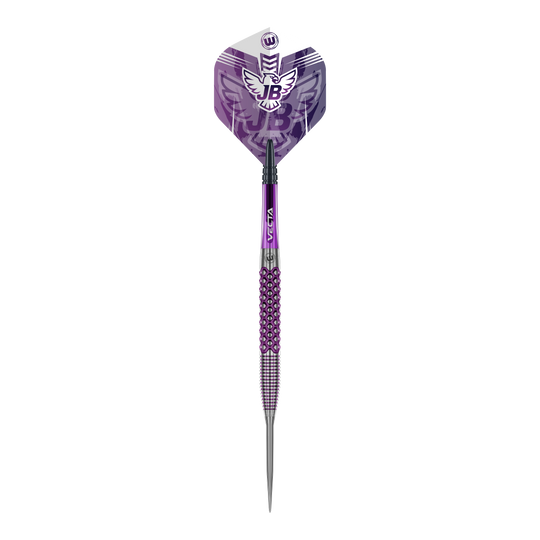 Das Bild zeigt die Winmau John Brown Signature Edition Steeldarts - 23g. Diese Steeldarts sind ein exklusives Produkt für Dartspieler.