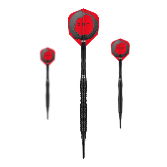 Shot ZEN Scallop Soft Darts - 20g Hier ist ein Set Shot ZEN Scallop Softdarts mit je 20 Gramm gezeigt. Das Set beinhaltet mehrere Softdarts in ansprechendem Stil.