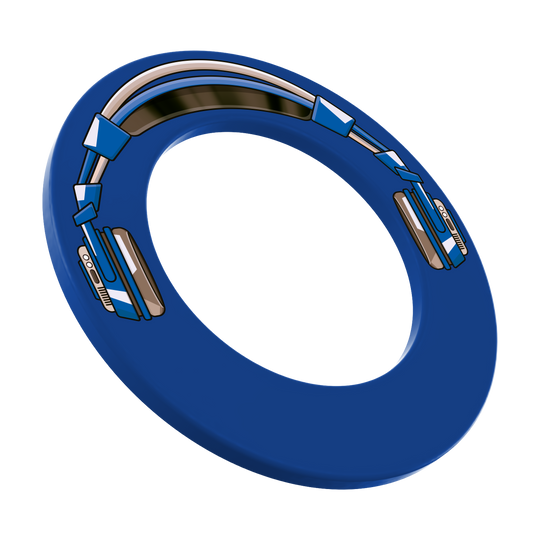 McDart Stereo Dartboard Surround Dieses Bild zeigt ein MSF-J4 McDart Stereo Dartboard Surround in Blau. Das Surround ist kreisförmig und eignet sich zum Schutz der Wand beim Dartspielen.
