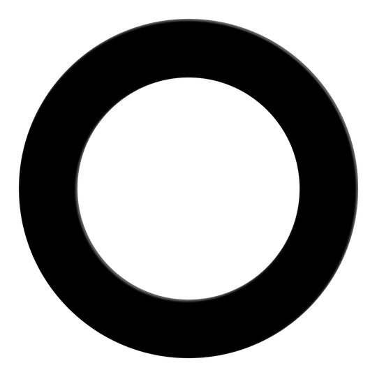 Hier ist ein weiterer schwarzer Steeldartboard-Surround abgebildet. Dieser Ring schützt die Wand beim Dartspiel.
