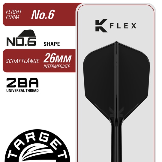 Zu sehen sind die Target Black Marque Blaze Softdarts in der 18g Variante. Sie bieten ein elegantes Design und sind für Softdart-Spieler geeignet.