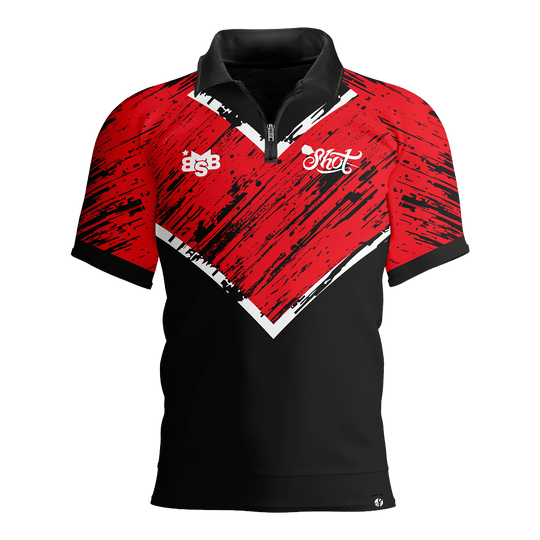 Shot Michael Smith Red Stripe Polo Dart Shirt Shot Michael Smith Red Stripe Polo Dart Shirt