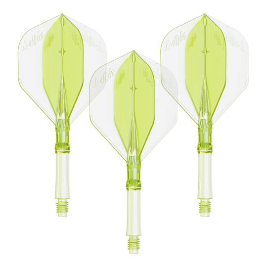 L-Style L-System lights - Neon Yellow Hier ist ein Set Dart Flights in Neon-Gelb, mittlere Größe zu sehen. Die Flights sind für das L-Style L-System bestimmt.