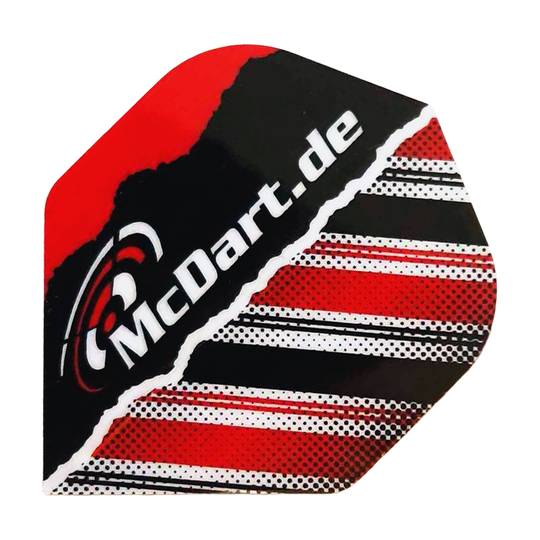 Abgebildet sind die McDart Design V7 Standard Flights. Die Flights eignen sich für Dartpfeile.