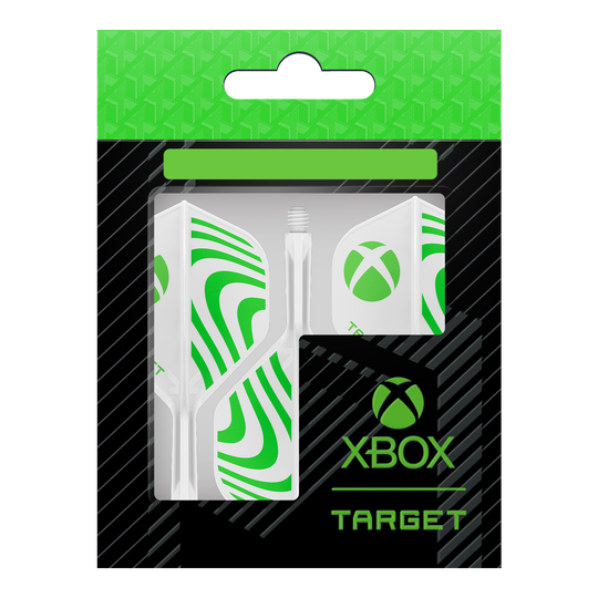 Das Foto zeigt die Target Xbox K-Flex No2 Standard Flights - Weiß. Die Dart-Flights sind weiß und für Xbox entworfen.