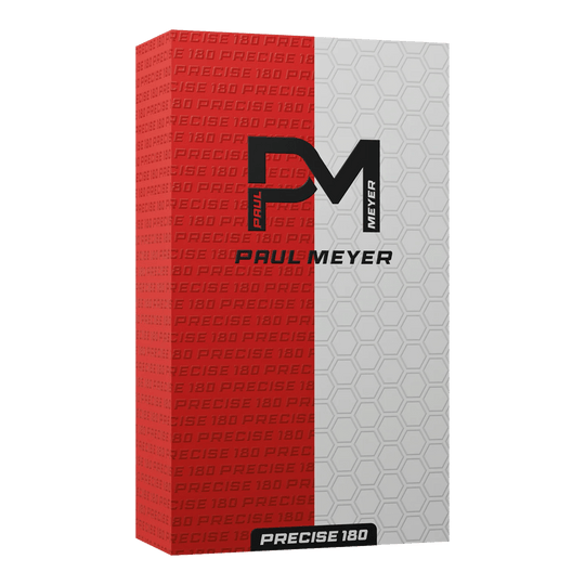 Precise 180 Paul Meyer Version 1 steel darts Hier sind die Precise 180 Paul Meyer Version 1 Steeldarts zu sehen. Sie sind ideal für ambitionierte Dartsportler.