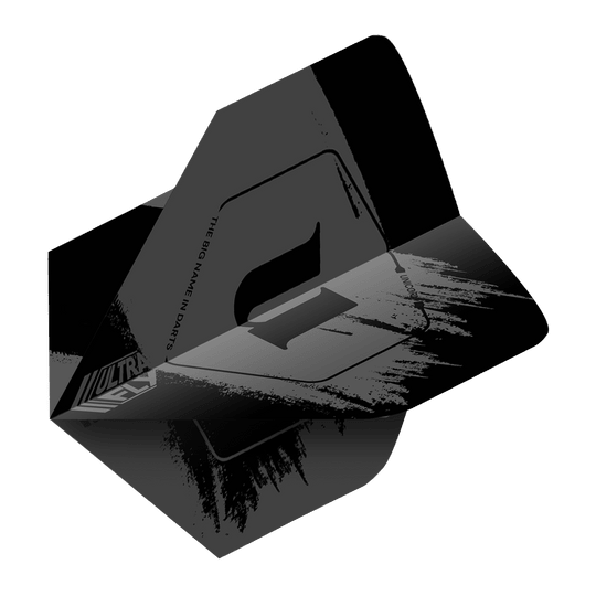 Unicorn Ultrafly 100 Team Unicorn Big Wing Flights - Grey Das Bild zeigt den Unicorn Ultrafly 100 Team Unicorn Big Wing Flight in Grau. Das Flight hat ein modernes, graues Design mit einem auffälligen Muster und dem Unicorn-Logo.