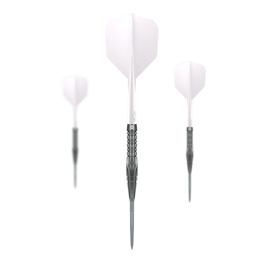 Caliburn Prisma P1 steel darts - 19.5g Das Bild zeigt die Caliburn Prisma Steeldarts - 19,5g. Diese Steeldarts sind ein hochwertiges Produkt für Dartspieler.