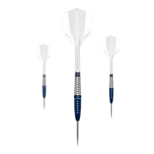 Harrows GEO Torpedo Quick Point Steel Darts Dargestellt ist ein Set der Harrows GEO Torpedo Quick Point Steeldarts. Das Set enthält mehrere Darts für den Gebrauch.