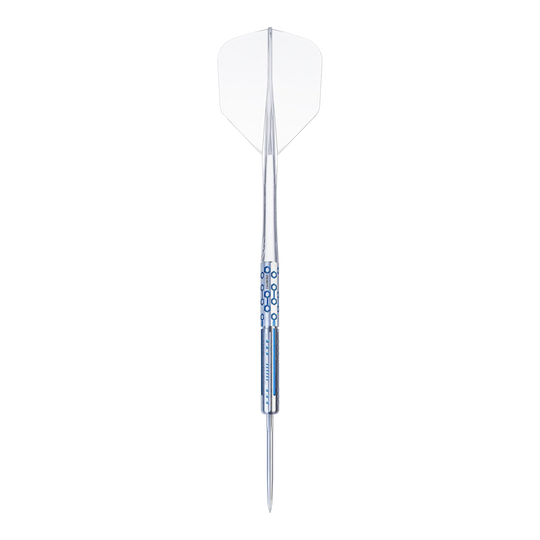 Das Bild zeigt einen einzelnen Caliburn Starships Series Demeter Steeldart mit 23g Gewicht. Der Dart zeichnet sich durch sein modernes Design aus.