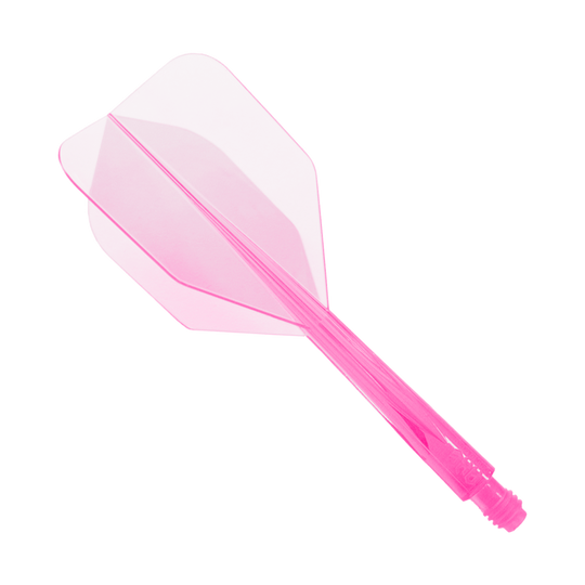 Das Bild zeigt das Produkt "Condor Axe Neon Pink Flight-System Small". Es ist ein einteiliges Dartflight-Set in leuchtendem Neonpink.