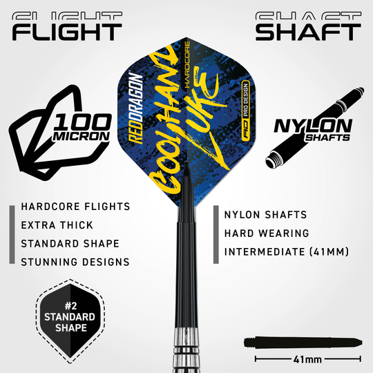 Red Dragon Luke Humphries Brass Steel Darts - 21 g Red Dragon Luke Humphries Brass Steel Darts - 21 g