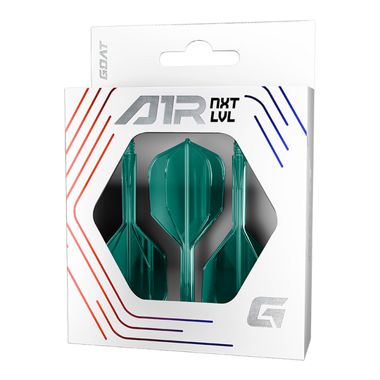 GOAT A1R No6 Flight Shaft System - Green Das Bild stellt das GOAT A1R No6 Flight-Shaft-System in Grün dar. Dieses Produkt wird im Dartsport eingesetzt.