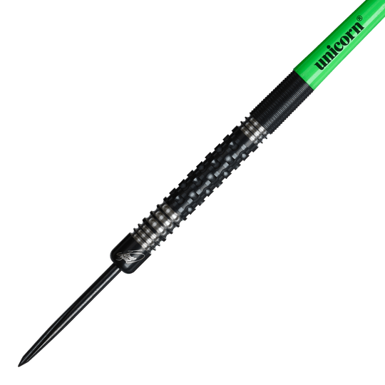Unicorn Wraith James Wade steel darts Auf diesem Bild sind die Unicorn Wraith James Wade Steeldarts zu sehen. Diese Darts sind besonders für professionelle Spieler geeignet.