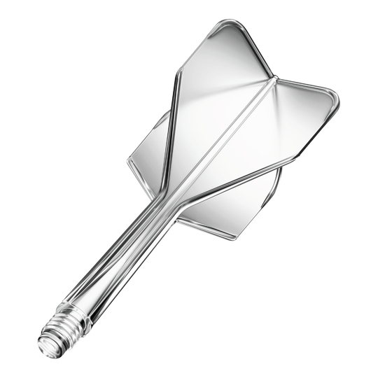 GOAT A1R No6 Flight Shaft System - Clear Das Bild zeigt das Produkt "GOAT A1R No6 Flight-Shaft-System - Clear". Es handelt sich um ein durchsichtiges Dart-Flight- und Schaftsystem.