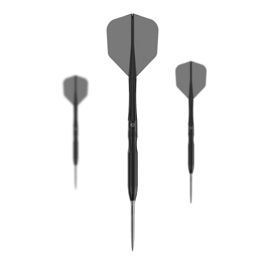 Caliburn Chord C1 steel darts - 21.5g Auf dem Bild ist das Set der Caliburn Chord C1 Steeldarts mit 21,5g zu erkennen. Mehrere Dartpfeile sind zusammen abgebildet.