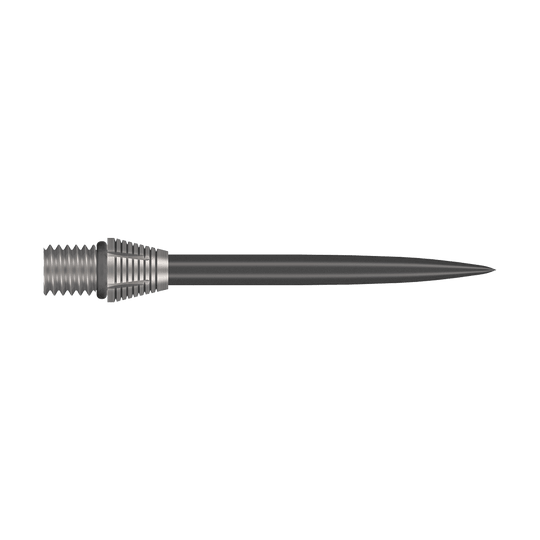 Auf diesem Bild sind die Shot Tactra Conversion Points - 34 mm zu sehen. Diese robusten Spitzen ermöglichen eine einfache Umrüstung für Dartspieler.