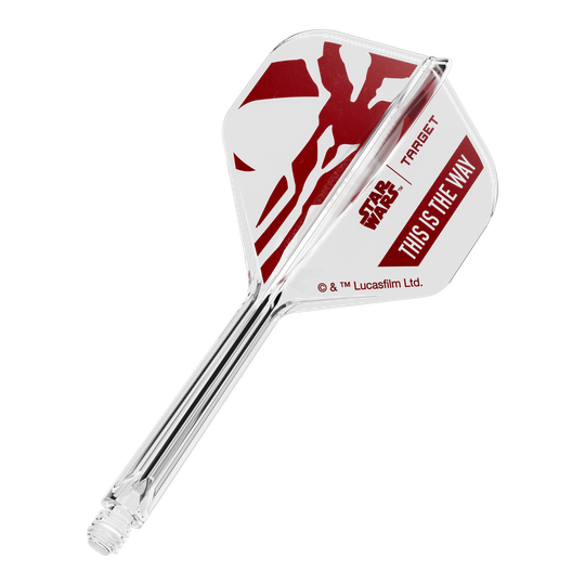 Target Star Wars K-Flex Set Mandalorian No2 Standard Flights Foto eines Star Wars K-Flex 'This Is The Way' Produkts. Zu sehen sind Standard Flights mit 33 mm Länge.
