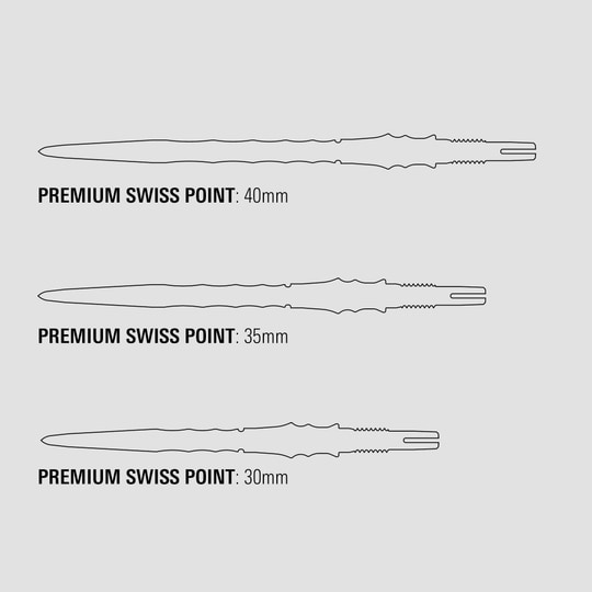 Target Japan Premium Swiss Point Dart Tips - Silver Die Abbildung zeigt die Target Japan Premium Swiss Point Dartspitzen in Silber. Die Spitzen sind speziell für professionelle Dartspiele hergestellt.