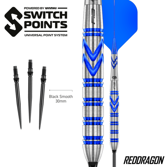 Red Dragon Gerwyn Price Blue Original Switch Point Steeldarts Die Red Dragon Gerwyn Price Blue Original Switch Point Steeldarts werden präsentiert. Sie zeichnen sich durch ihr markantes blaues Design aus.