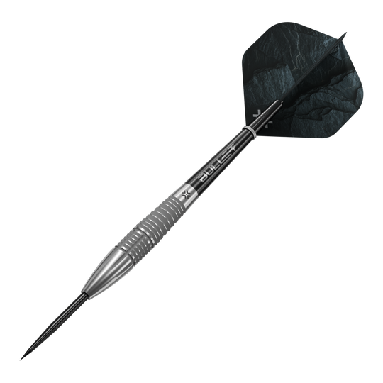 Bullet Monolith steel darts Dieses Bild zeigt die Bullet Monolith Steel Darts. Die Darts sind für das Steeldart-Spiel entwickelt.