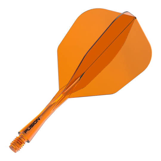 Abgebildet ist das Winmau Fusion Flight Shaft System No6, Neon Orange, 22 mm. Dies ist eine Einzeldarstellung des Produkts.