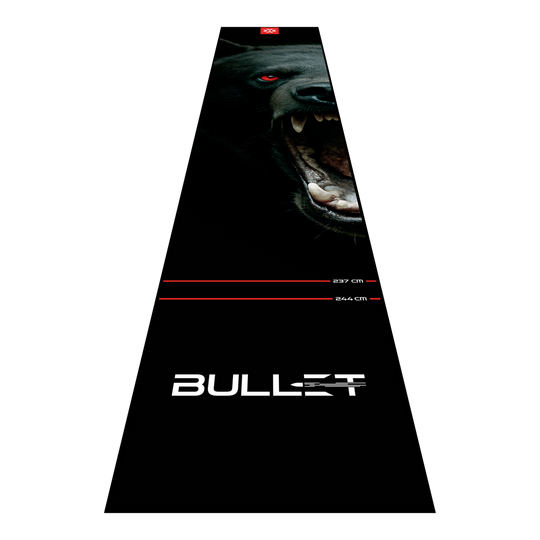 Bullet Shred Dart Mat Hier ist die Bullet Shred Dartmatte abgebildet. Sie schützt den Untergrund und sorgt für ein sicheres Dartspiel.
