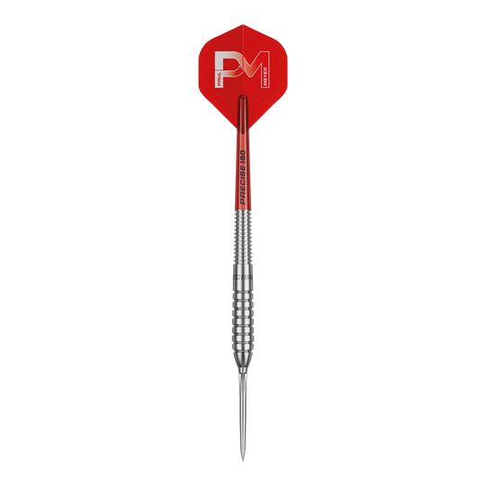 Abbildung der Precise 180 Paul Meyer Version 1 Steeldarts. Diese Darts sind für präzises Werfen konzipiert.