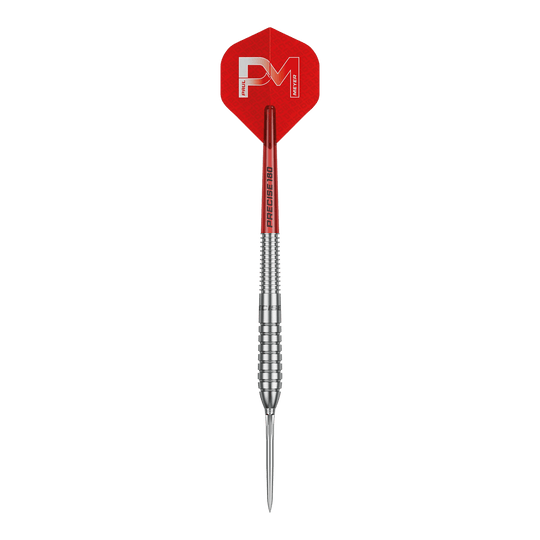 Precise 180 Paul Meyer Version 1 steel darts Abbildung der Precise 180 Paul Meyer Version 1 Steeldarts. Diese Darts sind für präzises Werfen konzipiert.