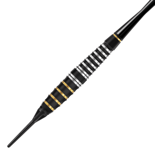 Hier sind die Harrows Vulcan Softdarts zu erkennen. Dieses Produkt wird für Softdart-Liebhaber empfohlen.