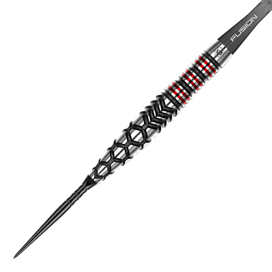 Zu sehen sind Winmau Fornax Torpedo Switch Points Steeldarts. Das Produkt steht für Präzision und Qualität im Dartsport.