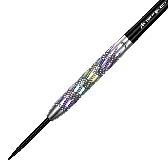 Mission Shuriken Steeldarts sind präzise gefertigte Steeldarts. Das Bild zeigt die spezielle Form und das Design dieses Pfeils.