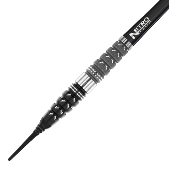 Red Dragon Paradym Torpedo Soft Darts - 20g Dies ist der Red Dragon Paradym Torpedo Softdart mit einem Gewicht von 20g. Er hat ein markantes schwarzes und silbernes Design mit einer griffigen Struktur am Barrel.