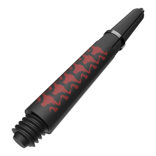 Bulls NL Capo Carbon Shafts - Red Gezeigt wird ein roter Capo Carbon Shaft in kurzer Ausführung mit 34mm Länge. Das Zubehör eignet sich für den Einbau in Dartpfeile.