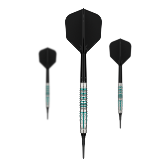 Target Black Marque Pierce Soft Darts - 18.5g Hier wird das Set der Target Black Marque Pierce Softdarts - 18,5g abgebildet. Das Set eignet sich perfekt für ambitionierte Dartspieler.