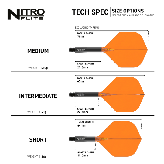 Red Dragon Nitroflite Black Shaft Orange Flights No2 Hier sieht man den Red Dragon Nitroflite Black Shaft Orange Flights No2. Die Kombination aus schwarzem Schaft und orangen Flights ist deutlich zu erkennen.