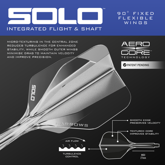 Harrows GEO Parallel Softdarts Das Bild stellt die Harrows GEO Parallel Softdarts dar. Die Darts sind klar zu erkennen und detailliert abgebildet.